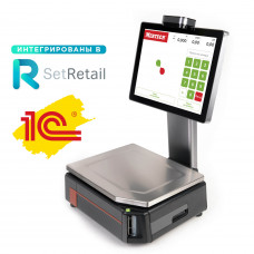 Scale with label printing M-ER 727 PM-32.5 (VISION-AI 15", USB, Ethernet, Wi-Fi)