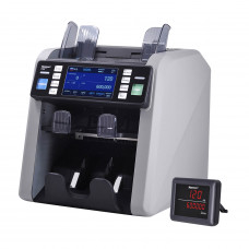 Banknote counter with authenticity detector MERTECH C-200 DOUBLE CIS MG touch screen