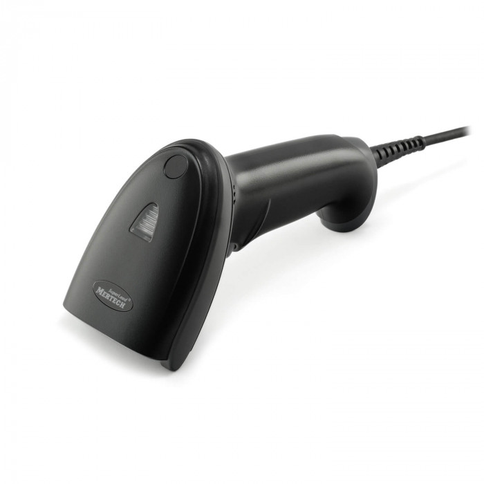 MERTECH 2220 P2D USB Wired Barcode Scanner, USB RS232 Emulation, black