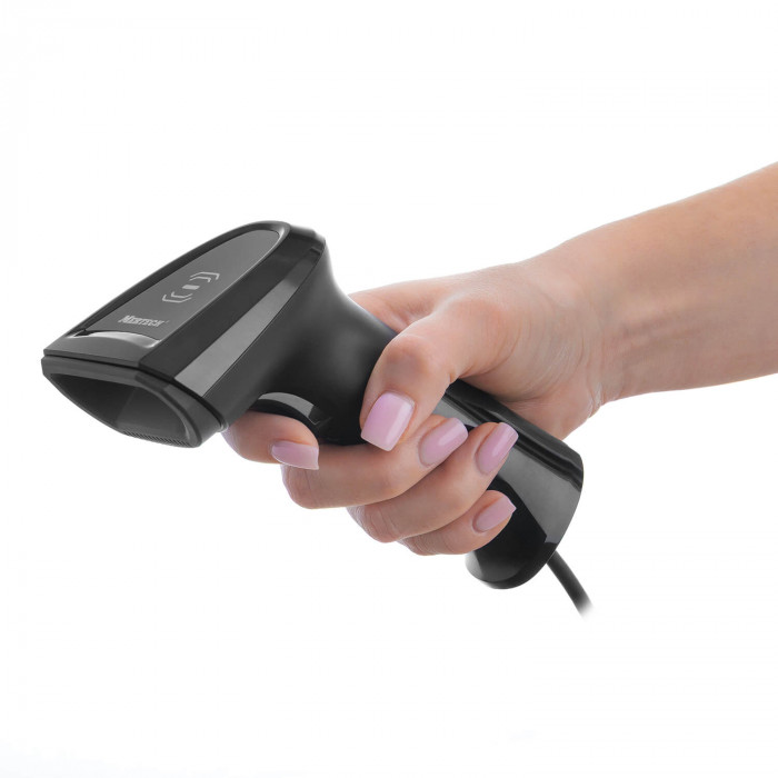 Wired Barcode Scanner MERTECH NS031 Ai 2Core P2D USB, USB Emulation RS232 Black, 3m Cable
