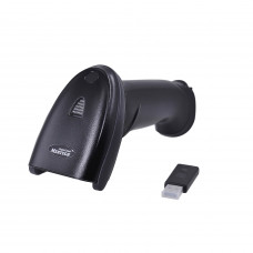 MERTECH CL-2210 BLE Dongle P2D USB full black Wireless Barcode Scanner with Charging and Communication Stand