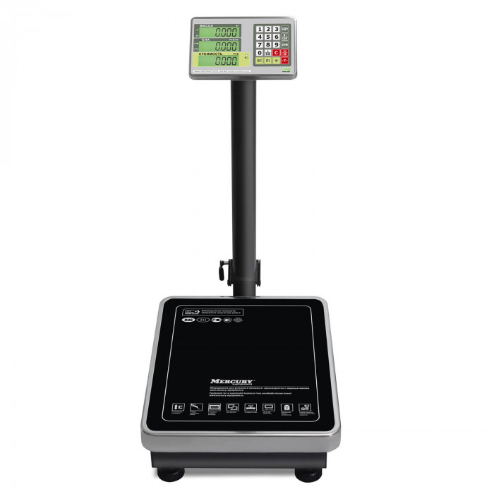 Commercial floor scales M-ER 335 ACLP-150.20 TURTLE with calculation of the cost of goods LCD