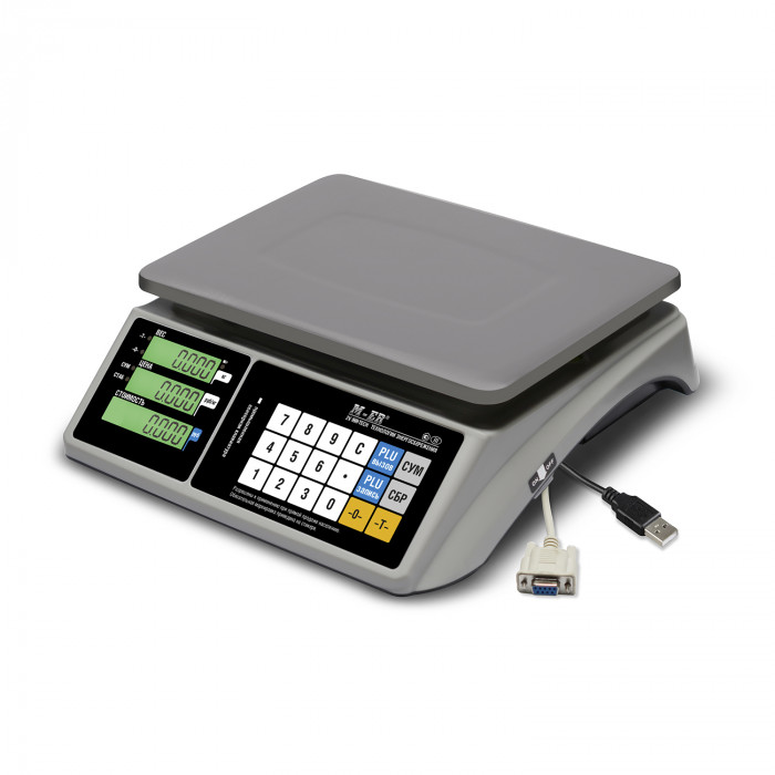 Trading Table Scales M-ER 328 AC-6.1 TOUCH-M LCD RS232 and USB